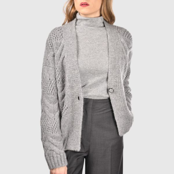 Knit stitch cardigan