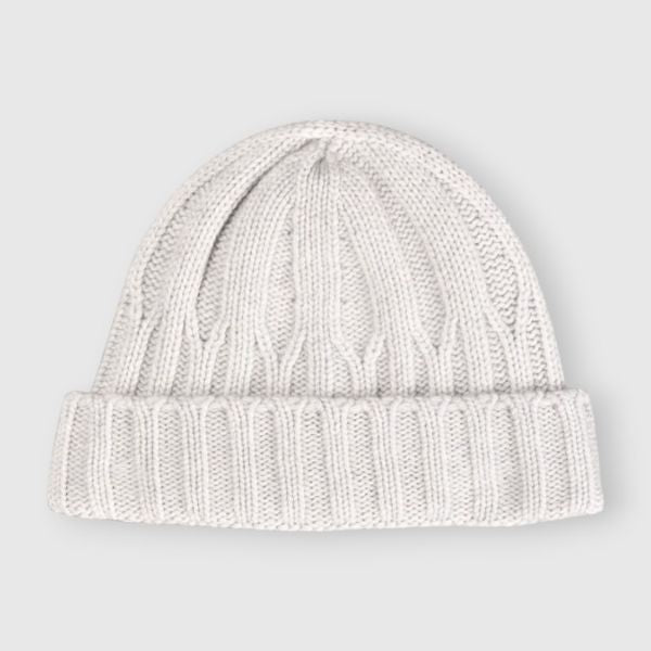 Cashmere ribbed beanie