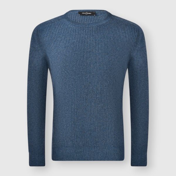Fisherman's rib cashmere crew neck