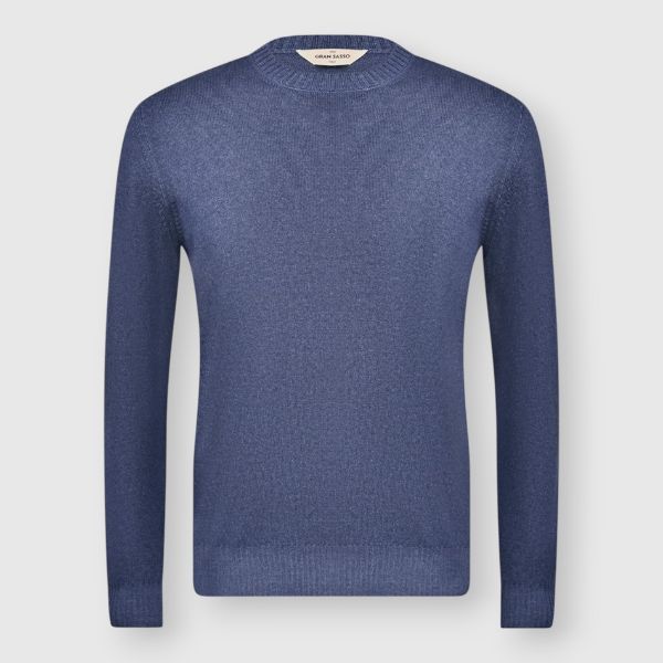 Ribbed details vintage crew neck