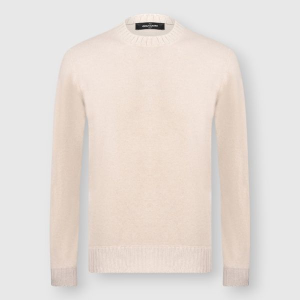 Felted cashmere crew neck