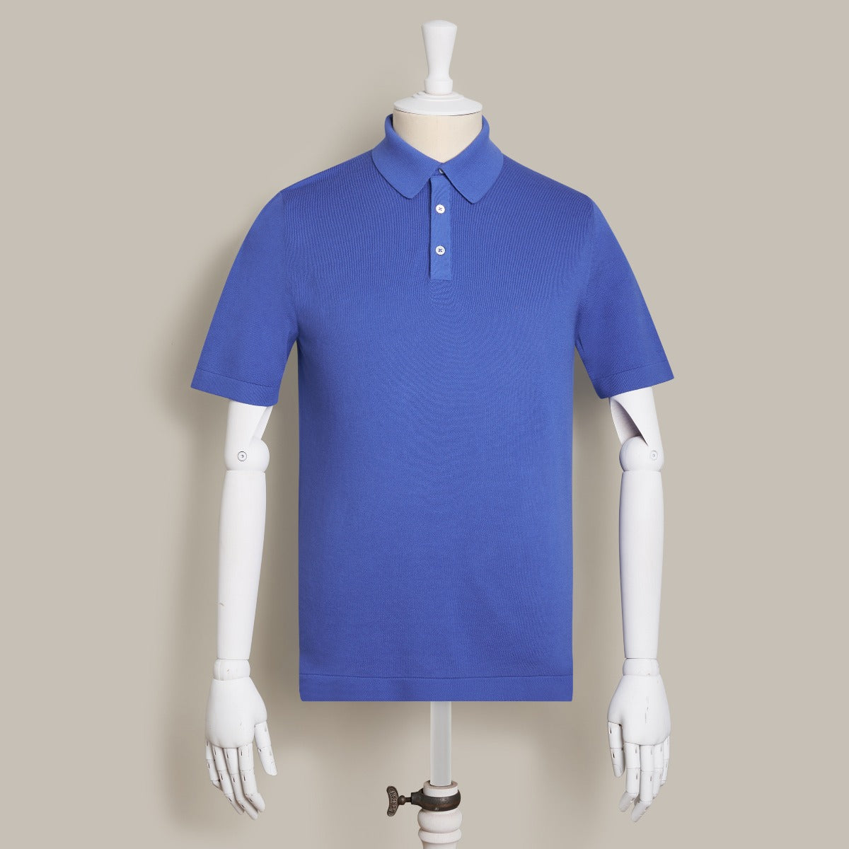 Short Sleeve Knitted Polo Shirt In