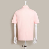 Short Sleeve Knitted Polo Shirt In Light