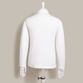 Long Sleeve Knitted Polo Shirt In