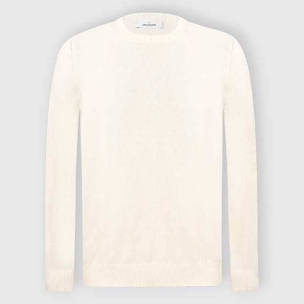 2-ply cotton crew neck