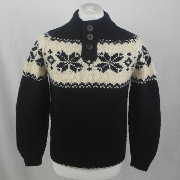 206 Balloch Buttoned Sweater Assorted 100 Aran