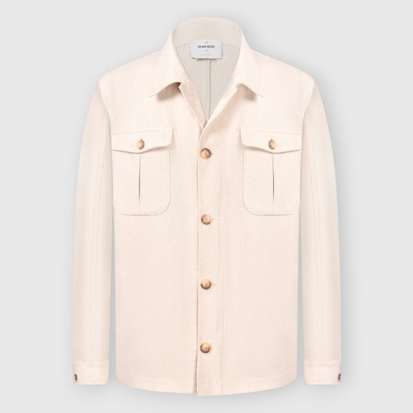 Herringbone Pattern Sahariana Jacket