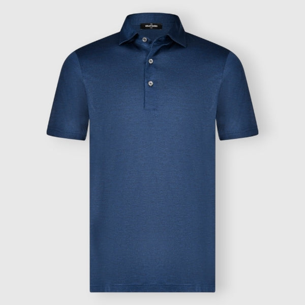 Jersey silk polo