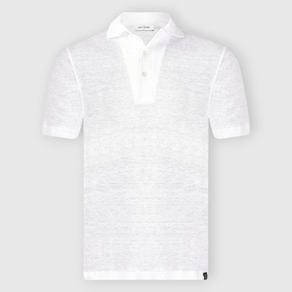 Linen jersey polo
