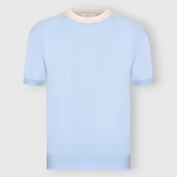 Organic cotton raglan knit t-shirt