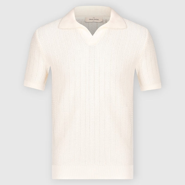 Ribbed Skipper Knit Polo