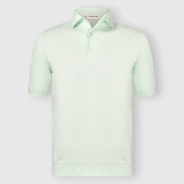 Shirt Collar Organic Cotton Knit Polo