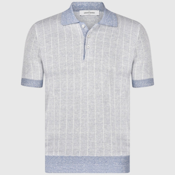 Striped Jacquard Knit Polo