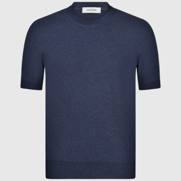 Honeycomb Stitch Knitted T Shirt