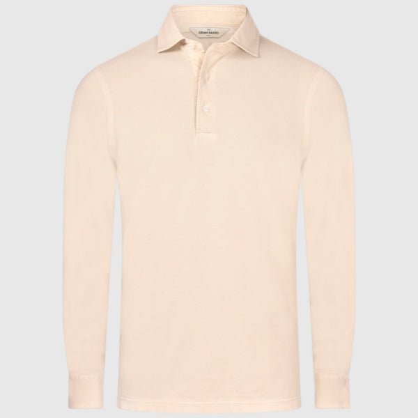 Long Sleeved Vintage Piquet Polo