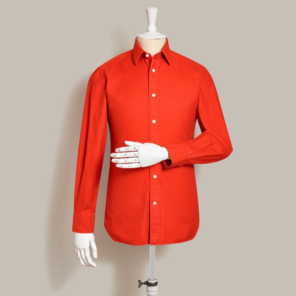 100 Hands For Anderson Sheppard Handmade Flannel Shirt In Red