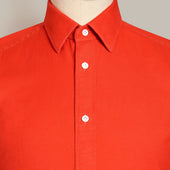 100 Hands For Anderson Sheppard Handmade Flannel Shirt In Red