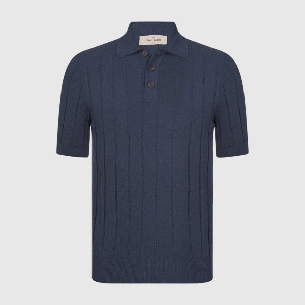 Ribbed Boucl Knit Polo