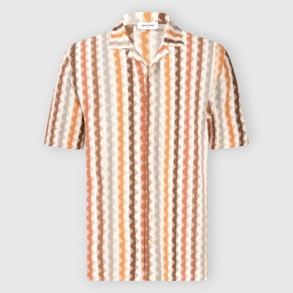 Ethnic-pattern jersey shirt