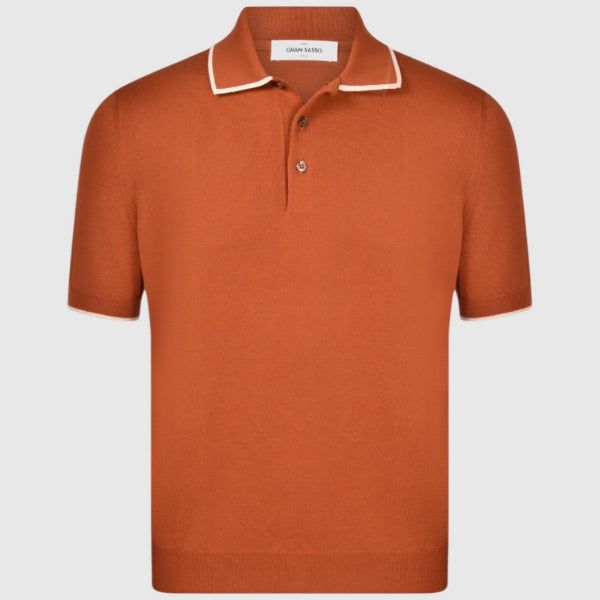 Contrasting Details Knit Polo