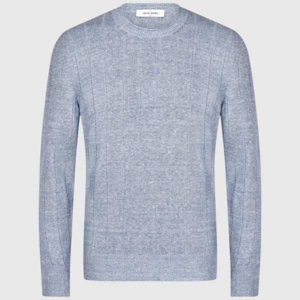 2 ply ribbed crew neck
