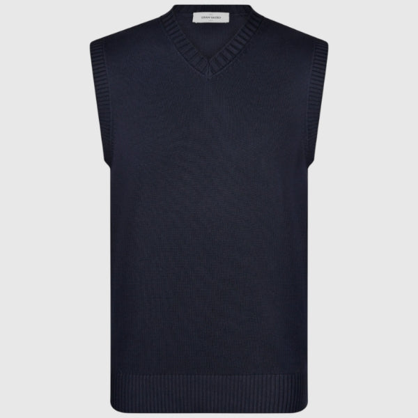V-neck knit gilet