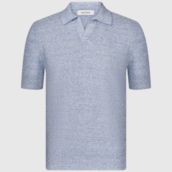 Rice Stitch Knit Skipper Polo