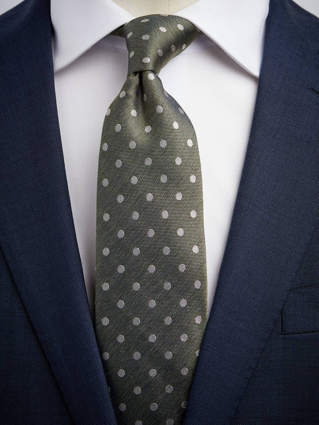 Green & Beige Tie Dot