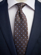 Brown & Blue Tie Dot