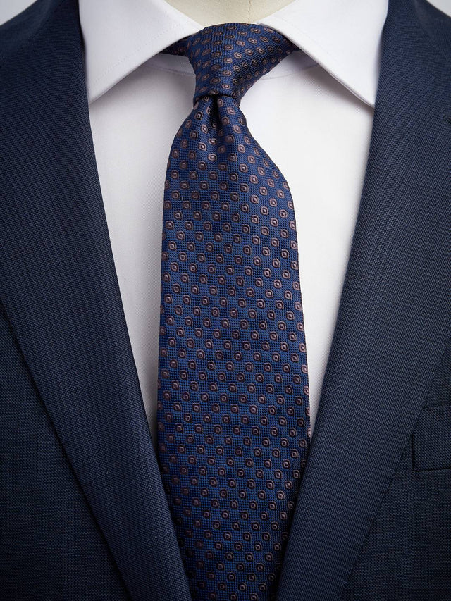 Blue & Brown Tie Dot