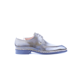 Three Eyelet Derby With Brogued Apron In Antique Green Crust Calf Leather