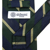 Striped Grenadine Garza Fina Silk Tie Forest