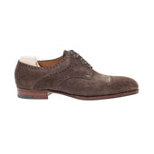 Half Brogue Derby In Milkchocolate Suede Leather