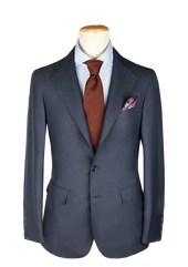 Blue Light Wool Unstructured Blazer