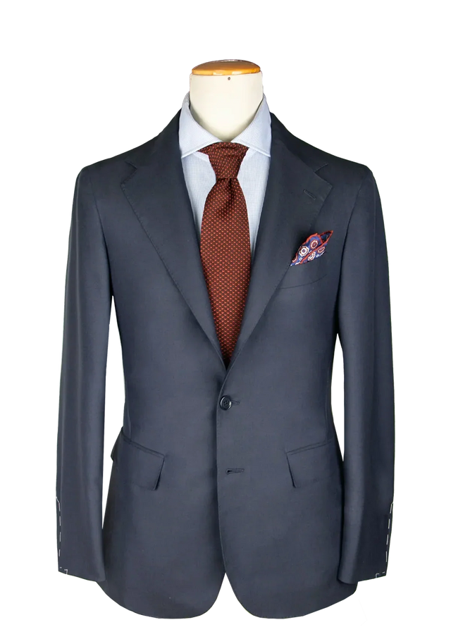 Blue Light Wool Unstructured Blazer