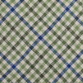 Maison Hellard Linen Bespoke Tie - Olive Gun Club Check