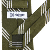 Triple Bar Shantung Silk Tie Hand Rolled