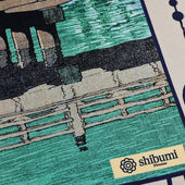 Ukiyo E Silk Pocket Square Benkei Bashi 40x40cm