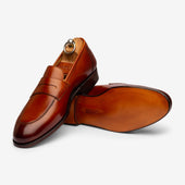 Folded Penny Loafer - Tan - Rufer Last
