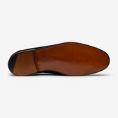 Folded Penny Loafer - Black Suede - Rufer Last