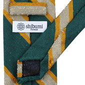 Striped Shantung Silk Tie Hand Rolled