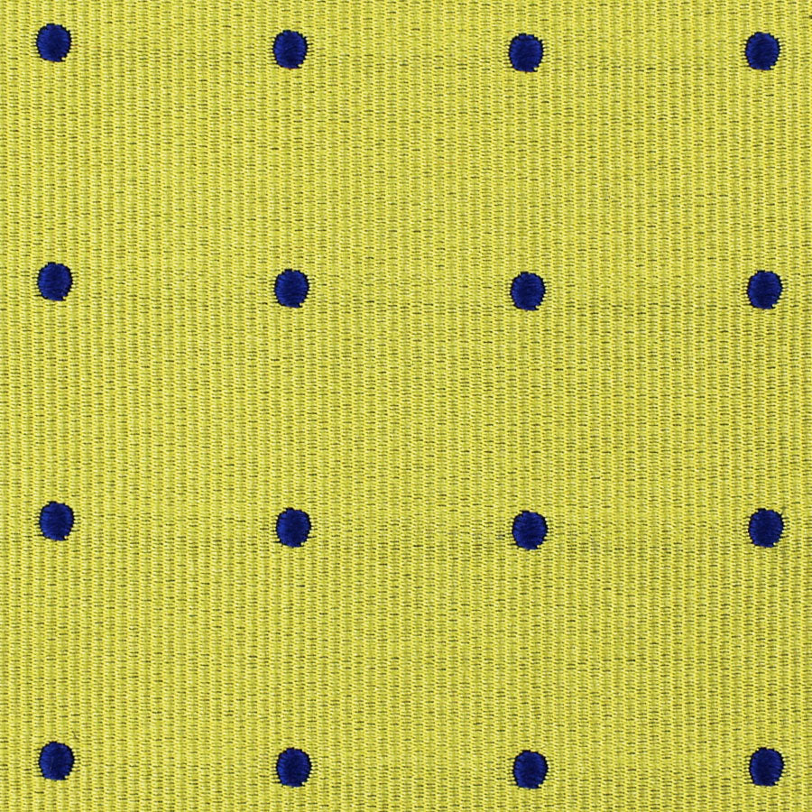 Polka Dot Bespoke Jacquard Silk Tie Yellow