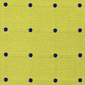 Polka Dot Bespoke Jacquard Silk Tie - Yellow / Navy