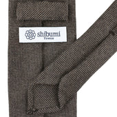 Plain Cashmere Tie Hazelnut Hand Rolled