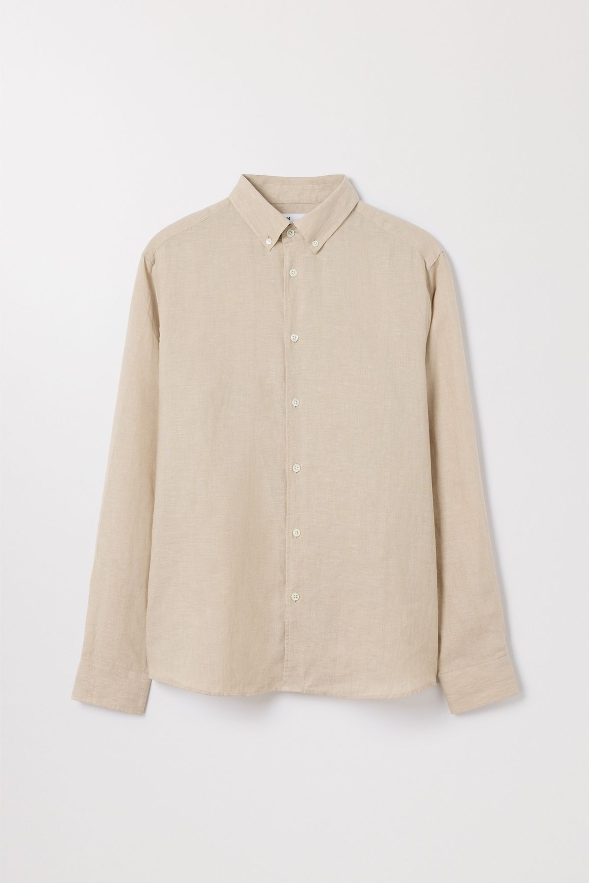 Beige Linen Shirt Button Down French Linen Asket