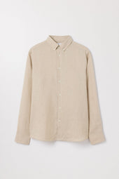 Beige Linen Shirt Button Down French Linen Asket
