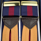 Barathea Braces Navy Red