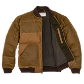 Down Bomber Jacket - Dark Tan