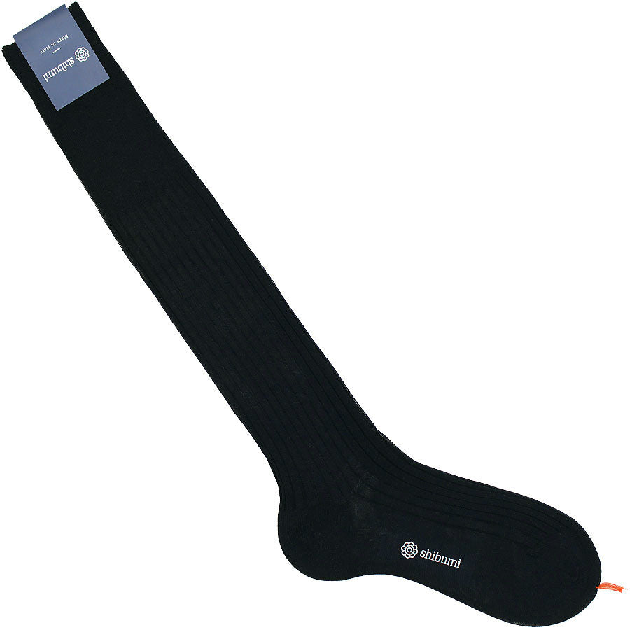 Knee Socks Ribbed Wool
