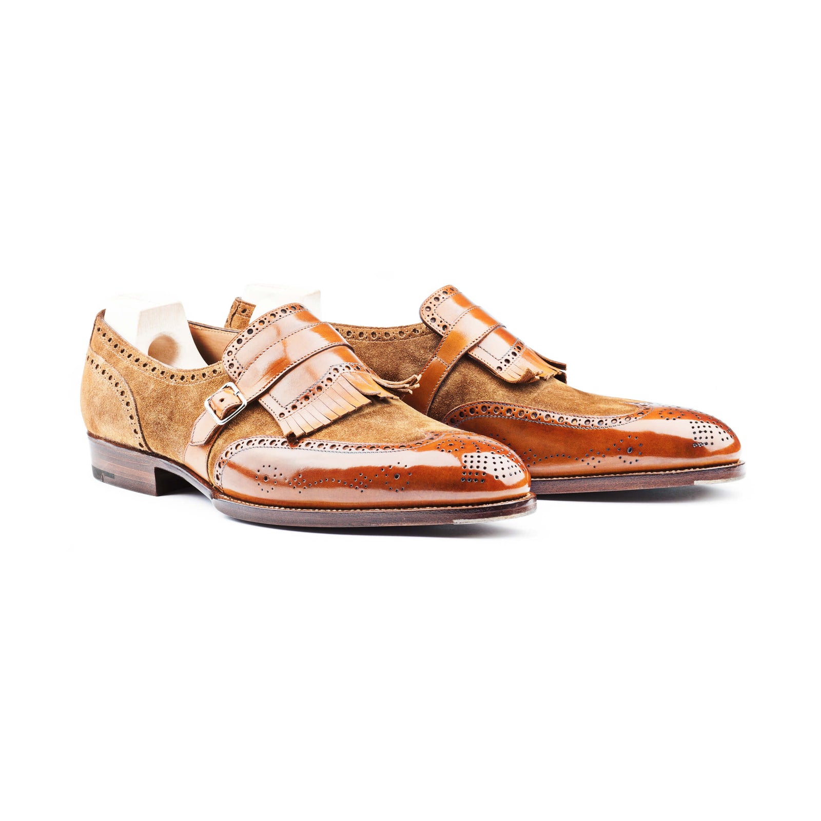 Dress Loafer With Fringy Strap And Buckle Metal Tips Included